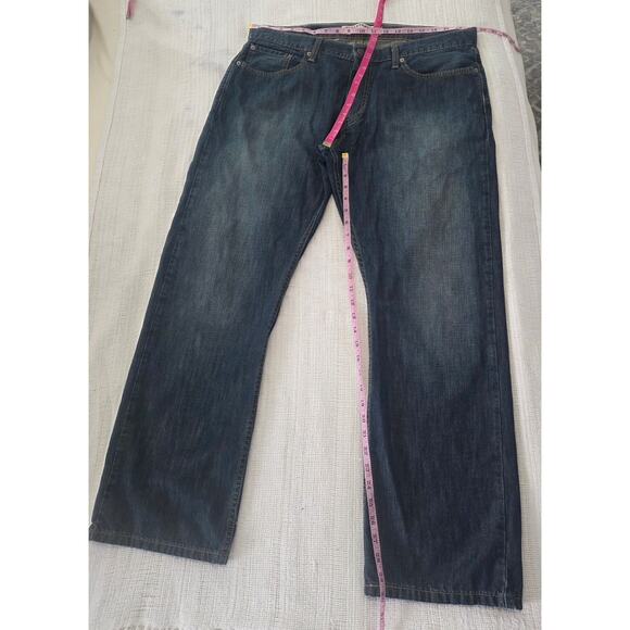 Levi's 514 Slim Straight Jeans Men's W38 L30 Dark Blue Wash 100% Cotton Denim - Picture 3 of 12